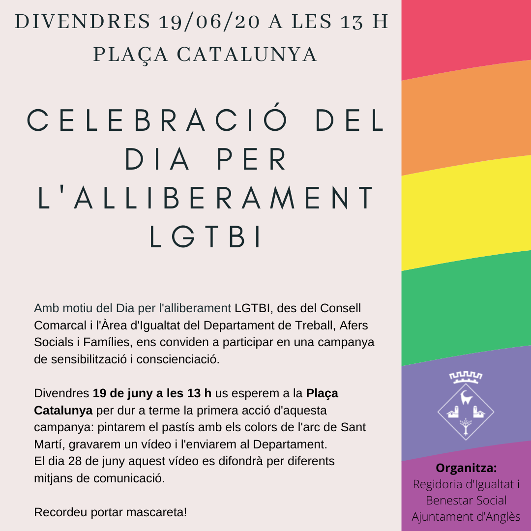 Celebració del dia mundial per l'alliberament LGTBI 2020